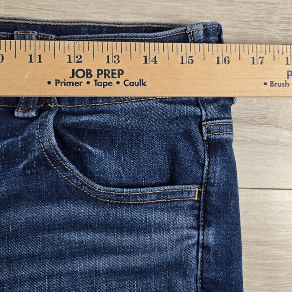 American Eagle Womens Jeans Blue Denim Cargo Zip Ankle Stretch Comfort Size 12 - Picture 6 of 9